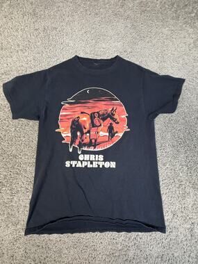 Chris Stapleton Shirt Mens M Black Tour 2021 Concert Graphic Tee Tagless